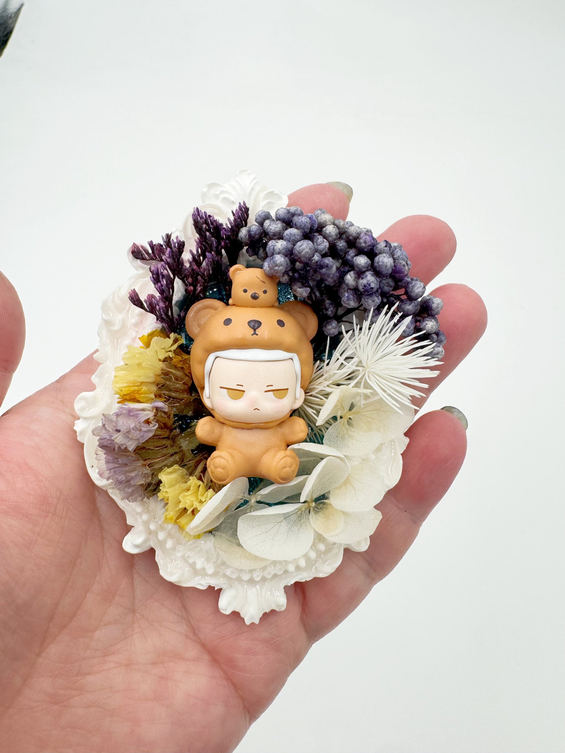 Handmade Authentic POP MART mini figures Kubo plaster wax melt fridge magnet