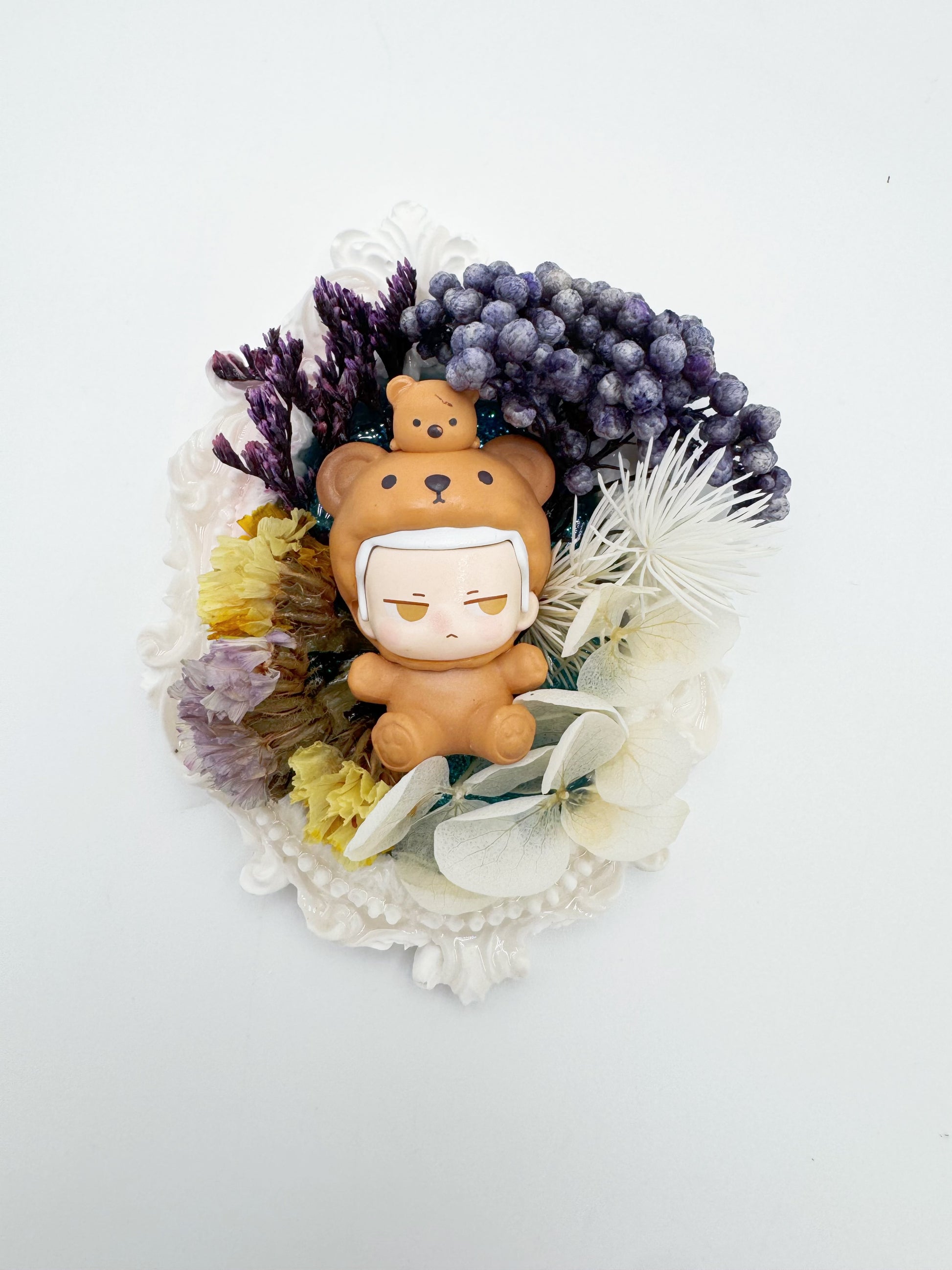 Handmade Authentic POP MART mini figures Kubo plaster wax melt fridge magnet