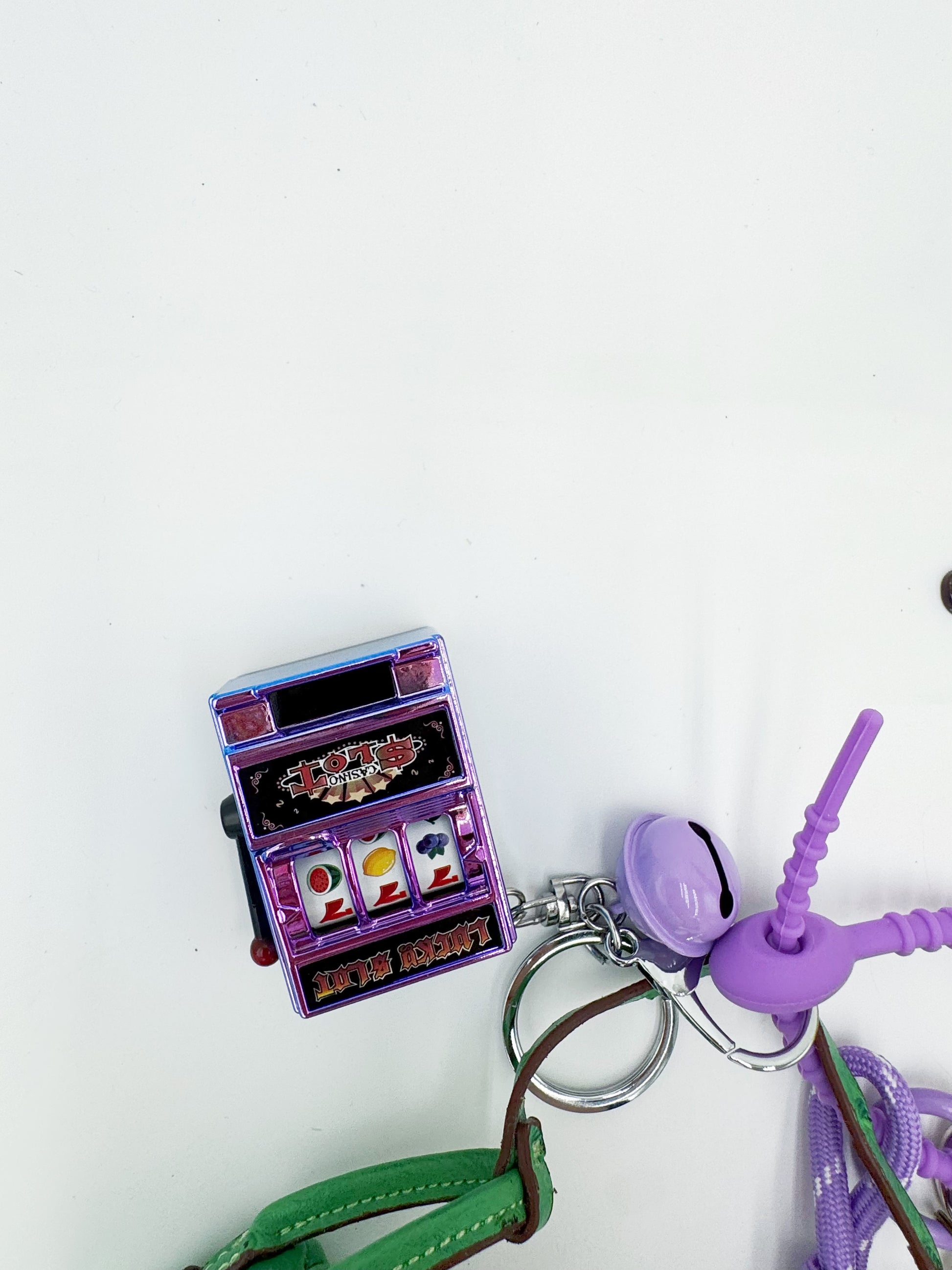 Handmade Authentic POP MART Molly beaded bag charm and keychain rhinestone accents