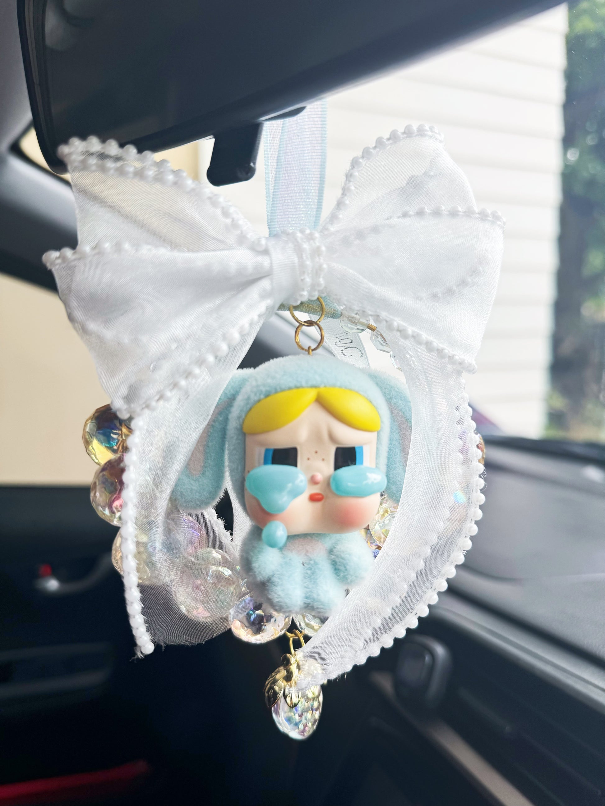 handmade Authentic POP MART Cry baby car hanging ornament/Automobile decoration
