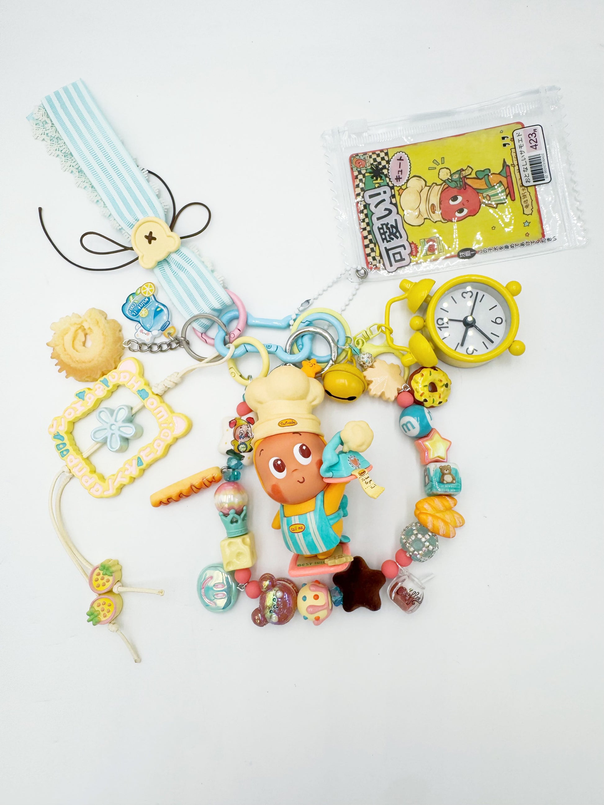 Handmade Authentic POP MART Twinkle Twinkle beaded bag charm and keychain rhinestone acce