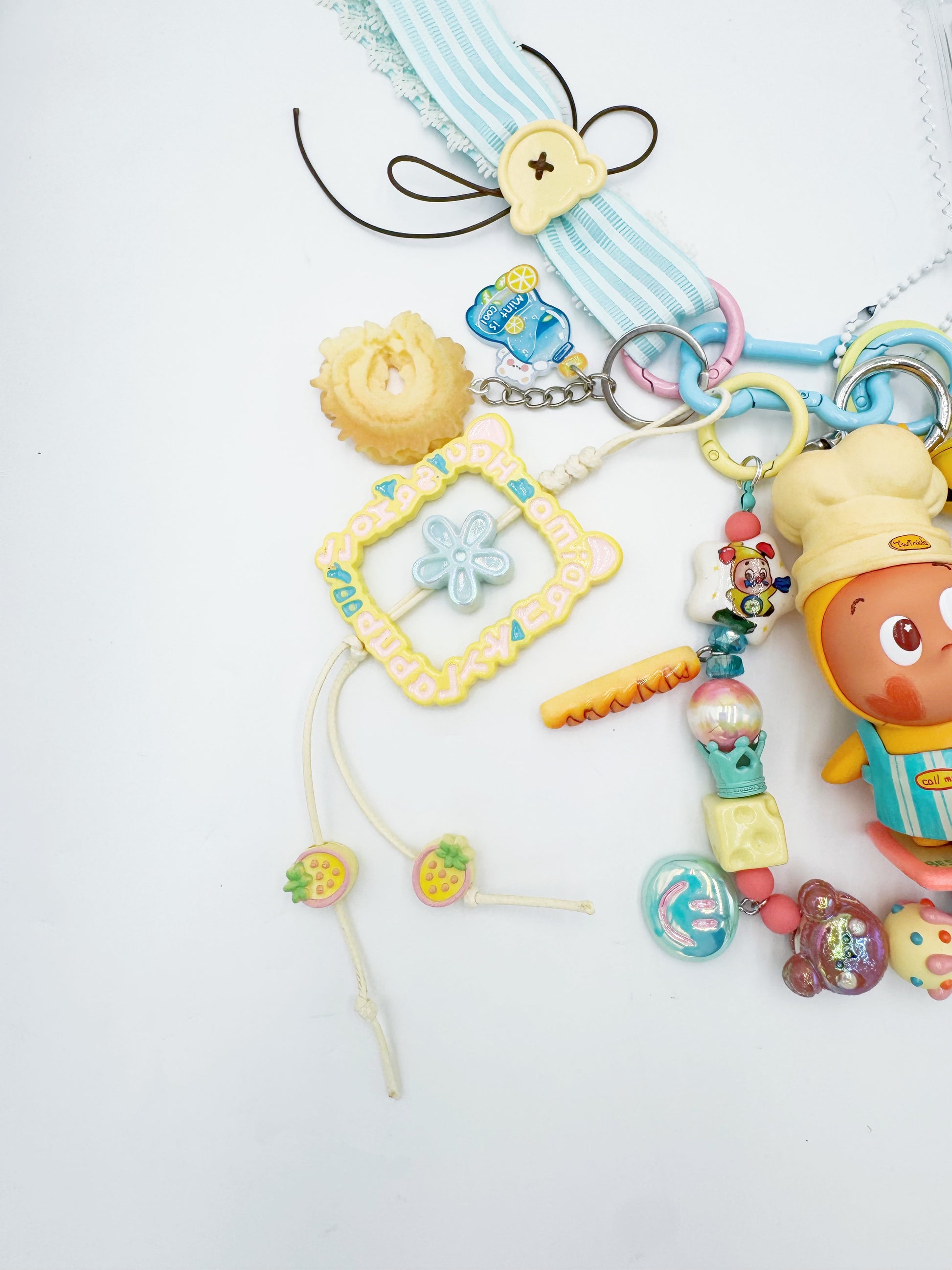 Handmade Authentic POP MART Twinkle Twinkle beaded bag charm and keychain rhinestone acce