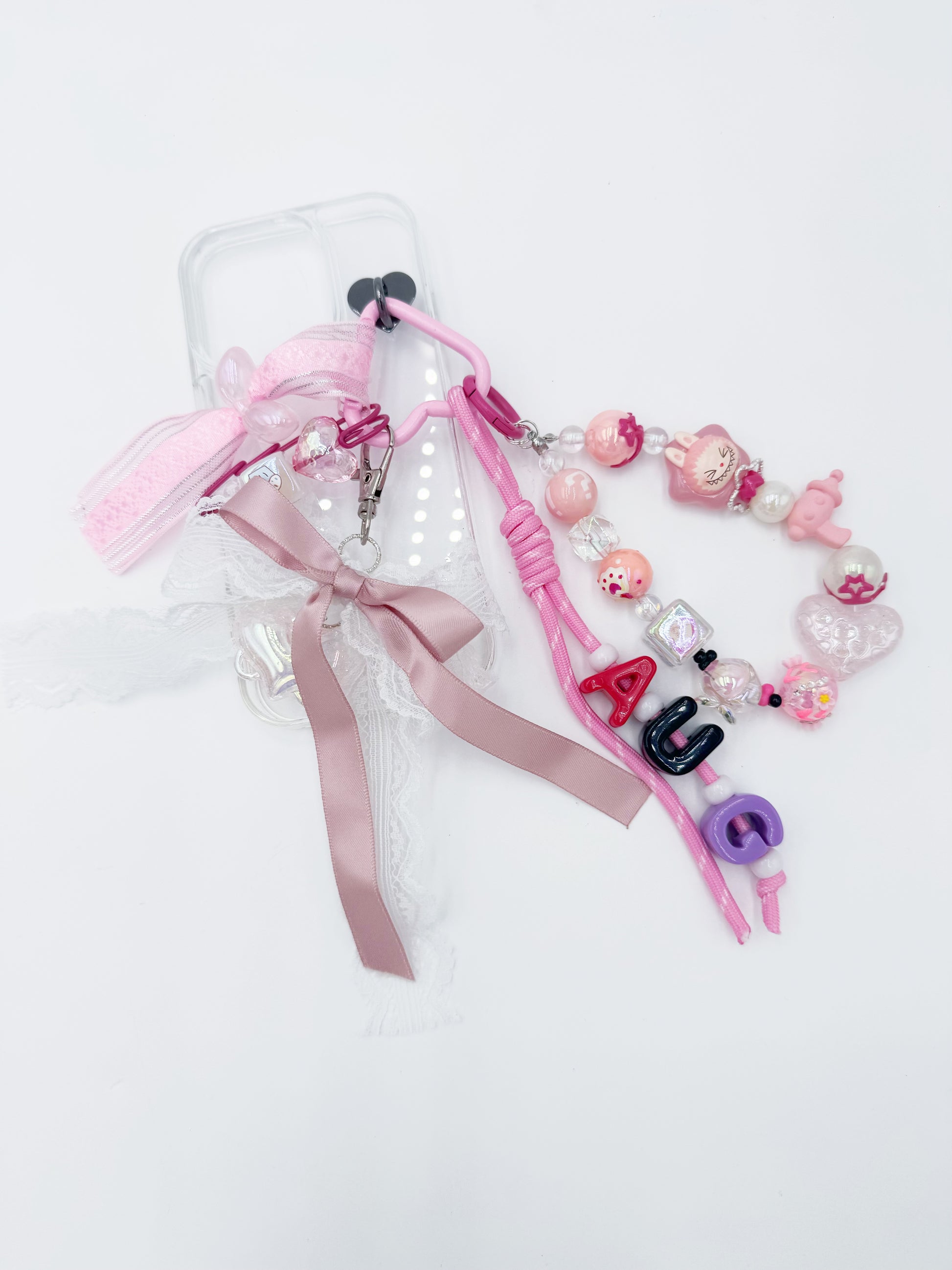 Handmade Authentic POP MART Labubu mini figure phone charms