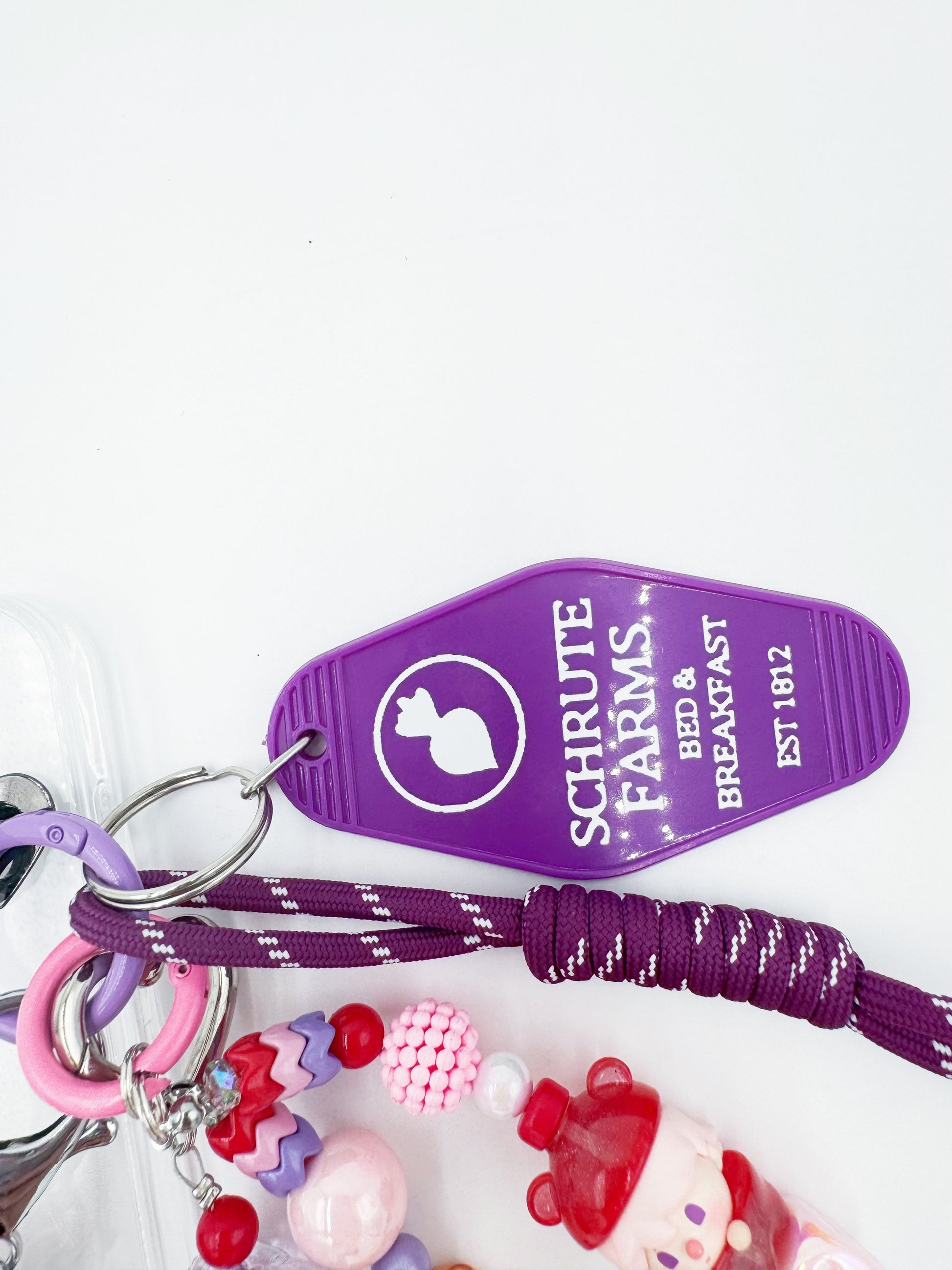 handmade Authentic POP MART mini figure Sweetbean phone charm with rhinestone accents