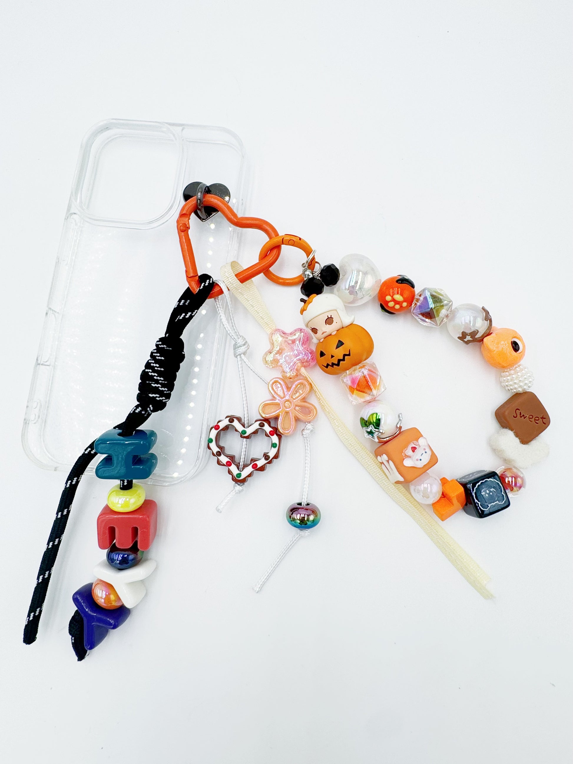 handmade Authentic pop mart mini figure Molly phone charm rhinestone accents