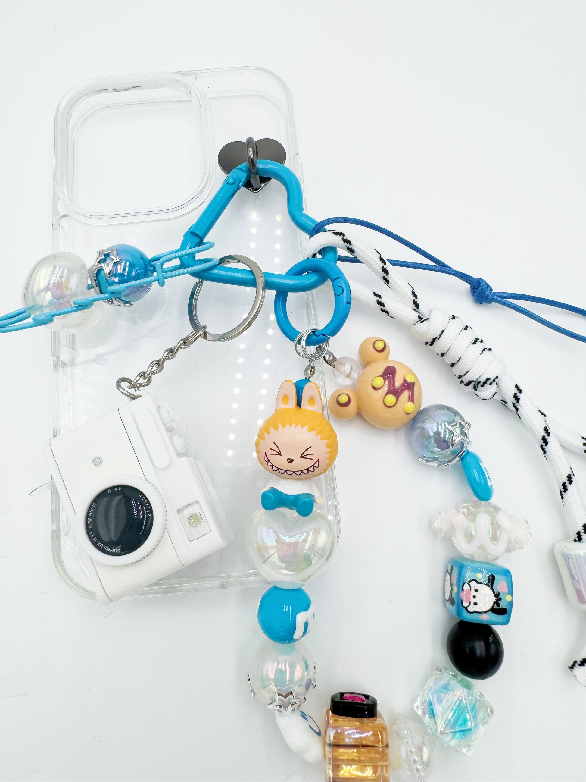 Handmade Authentic POP MART Labubu mini figure phone charms