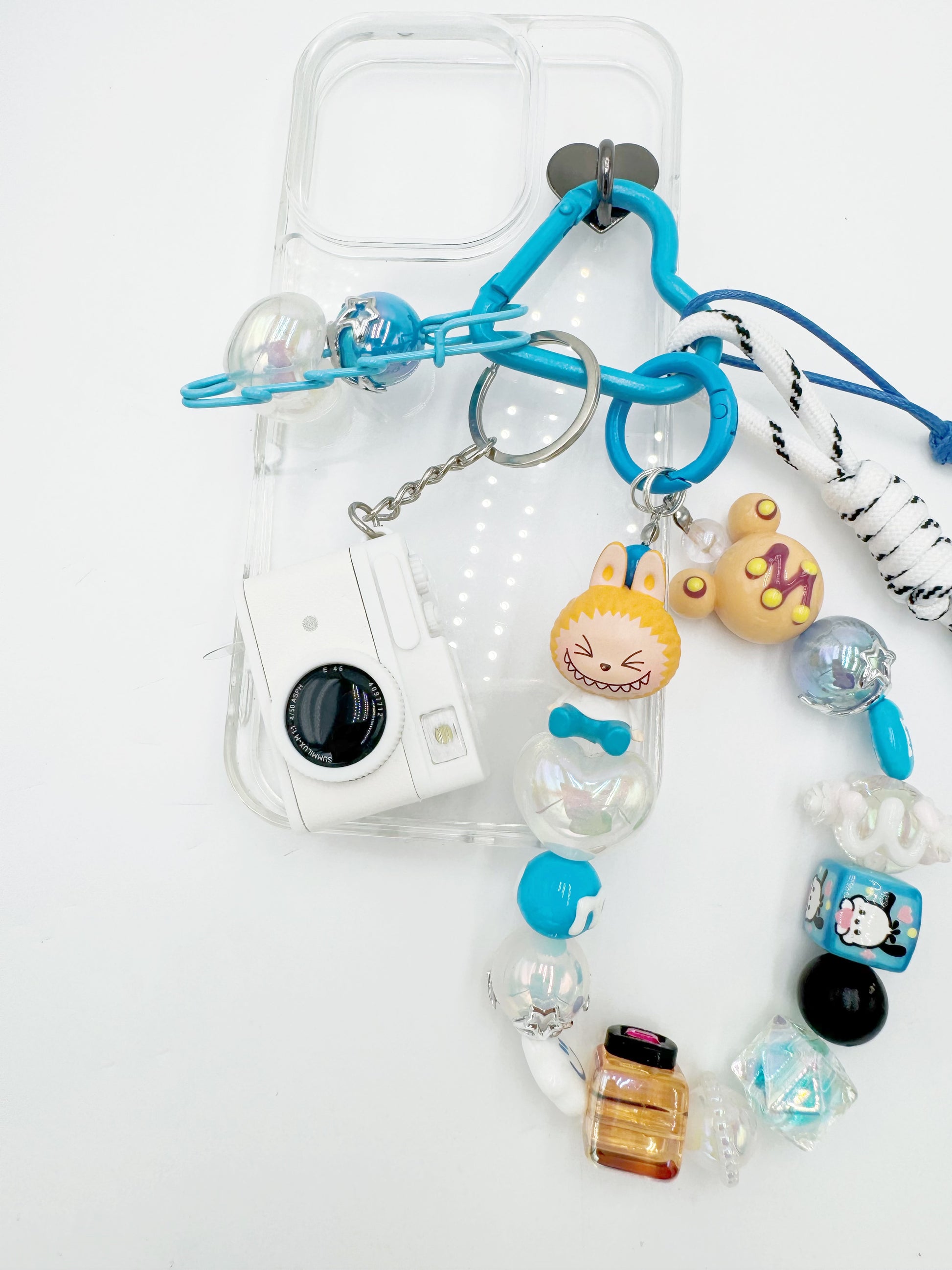 Handmade Authentic POP MART Labubu mini figure phone charms