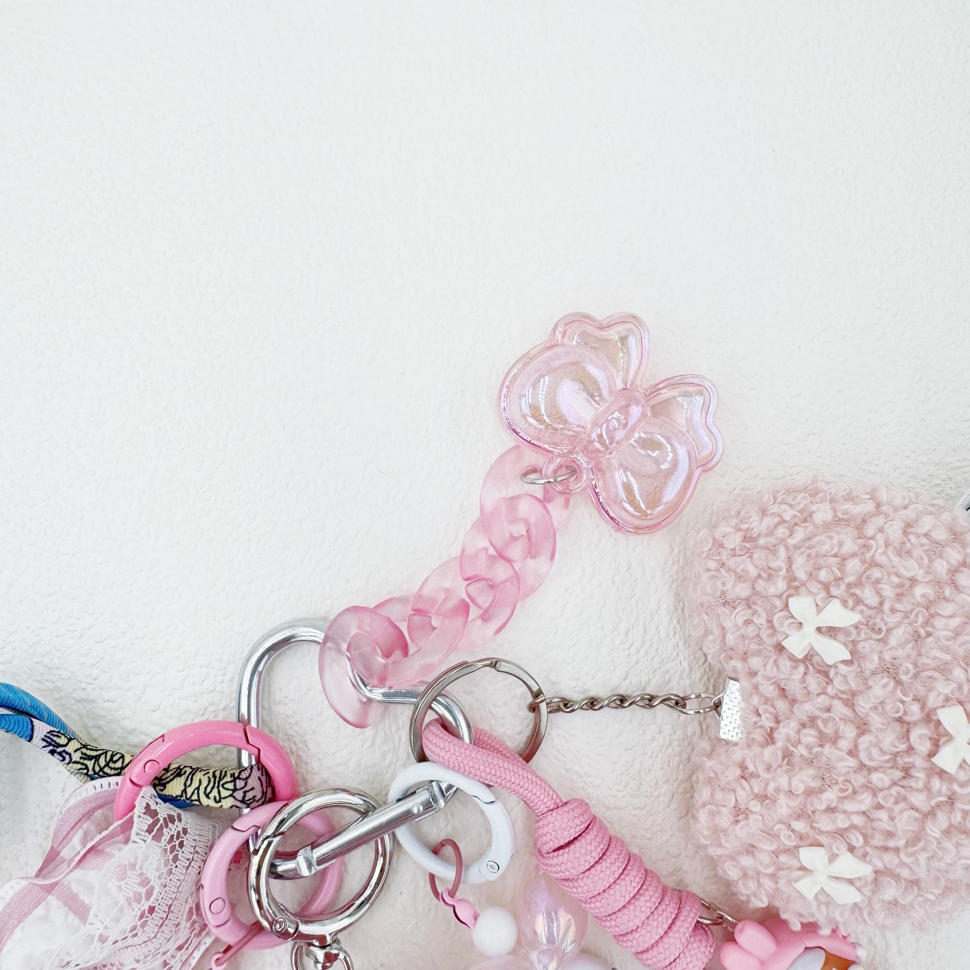Handmade authentic Cry baby beaded bag charm and keychain rhinestone accents
