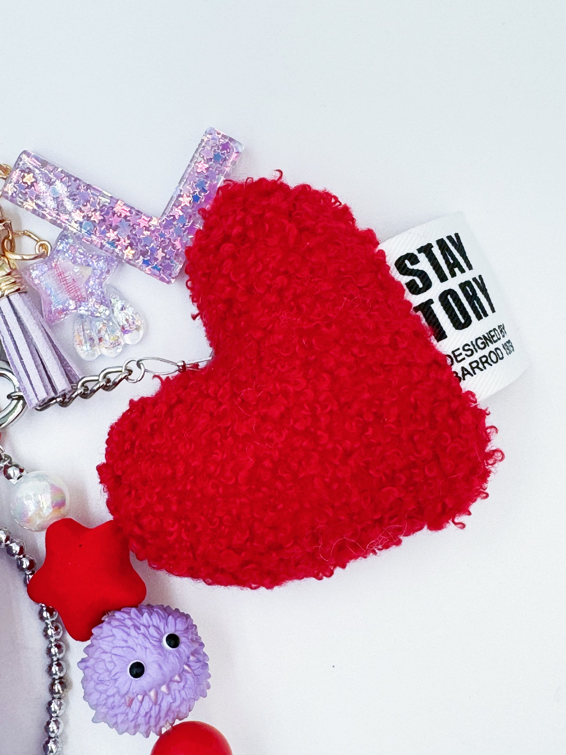Authentic POP MART Molly beaded bag charm and keychain rhinestone accents