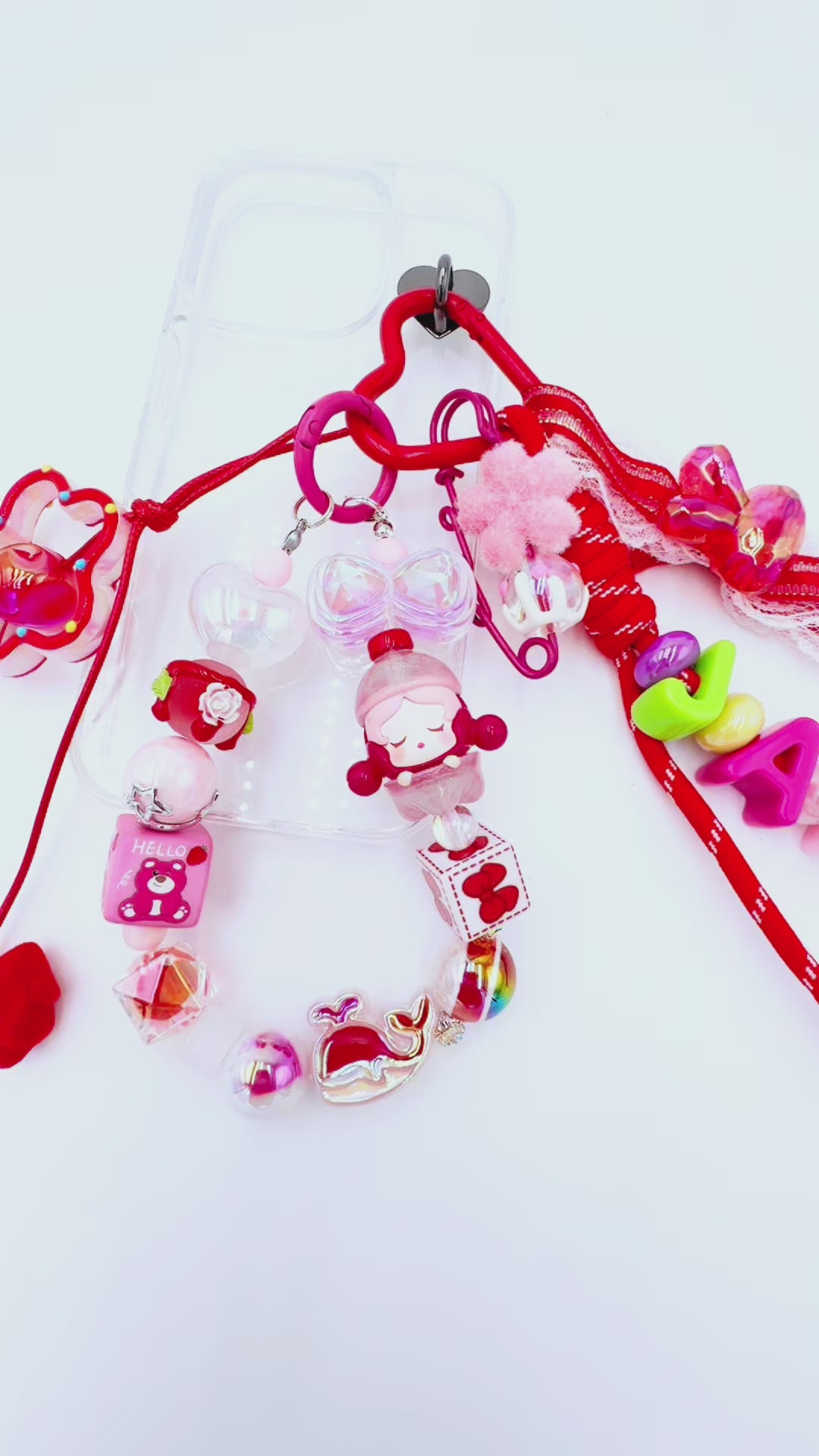 handmade Authentic POP MART mini figure Skullpanda phone charms rhinestone accents
