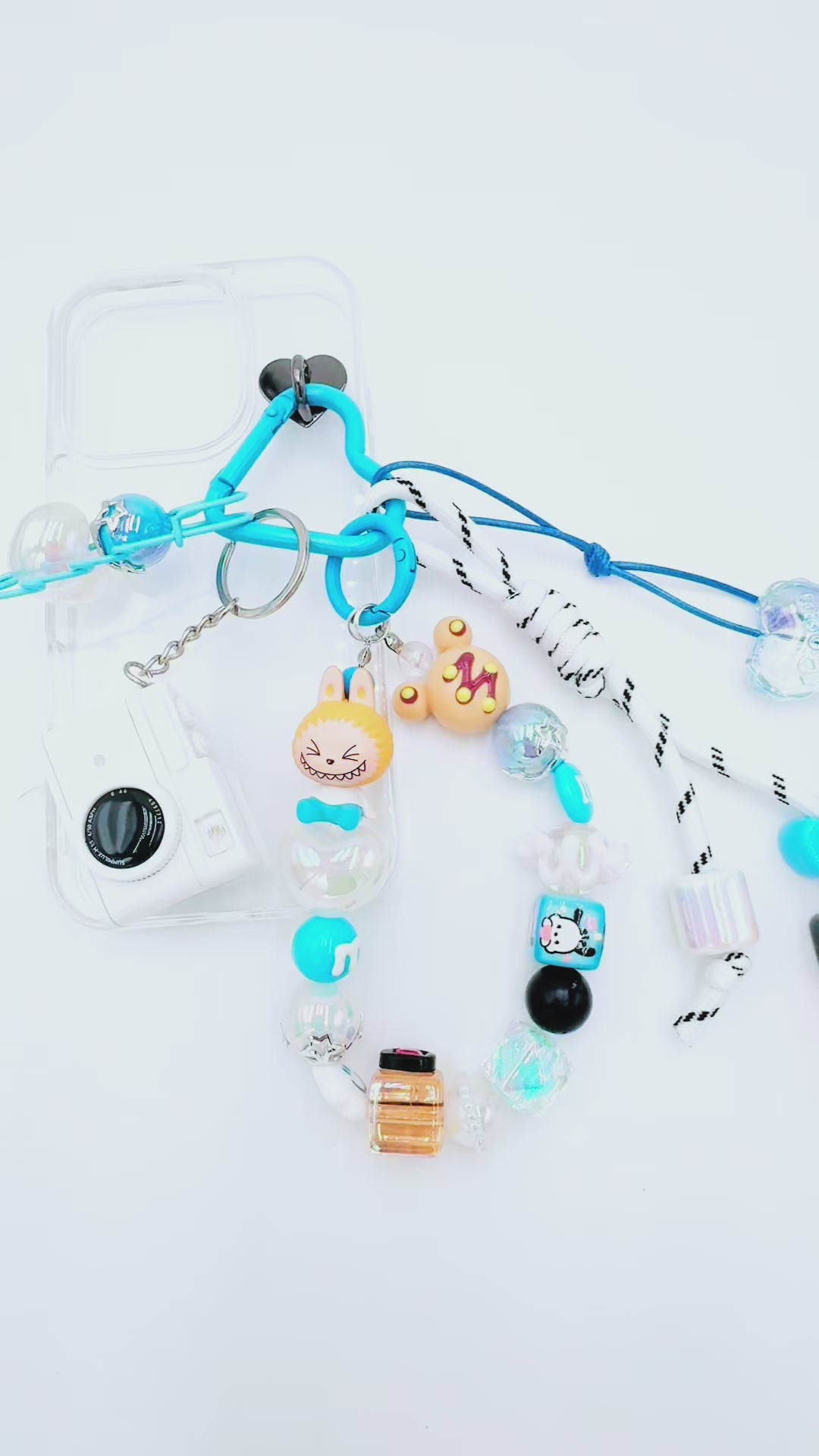 Handmade Authentic POP MART Labubu mini figure phone charms